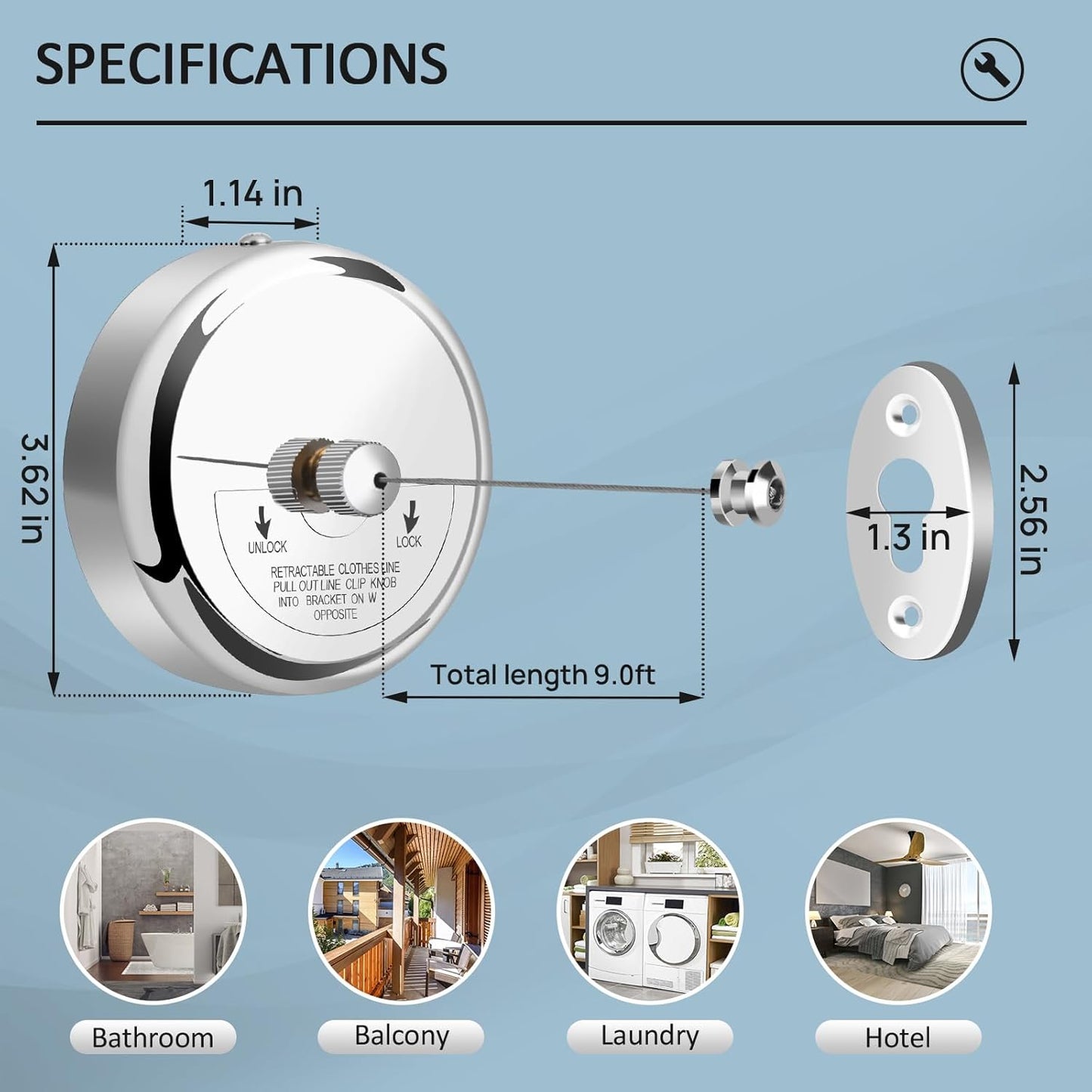 SmartSpace Retractable Clothesline